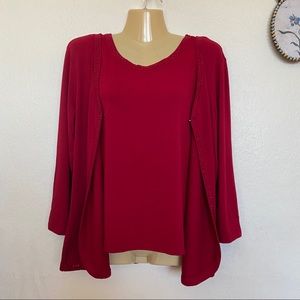 Talbots Red Sweater Set